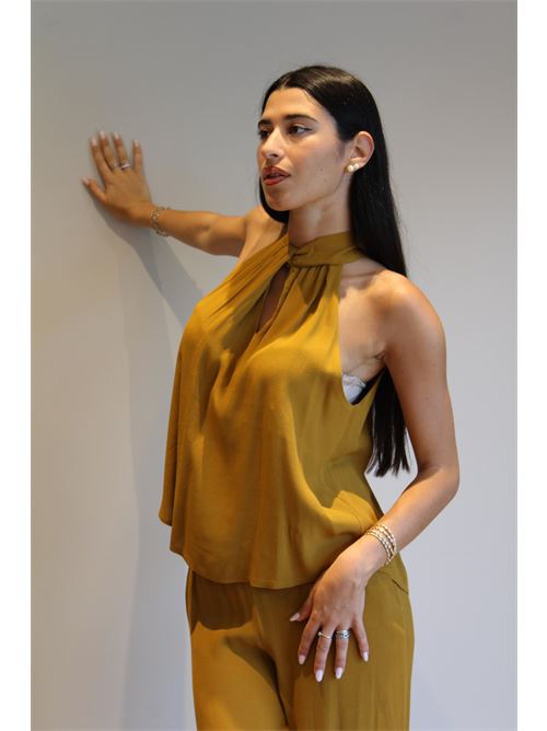 Top in viscosa con scollo americana DIECI MINUTI | 553841